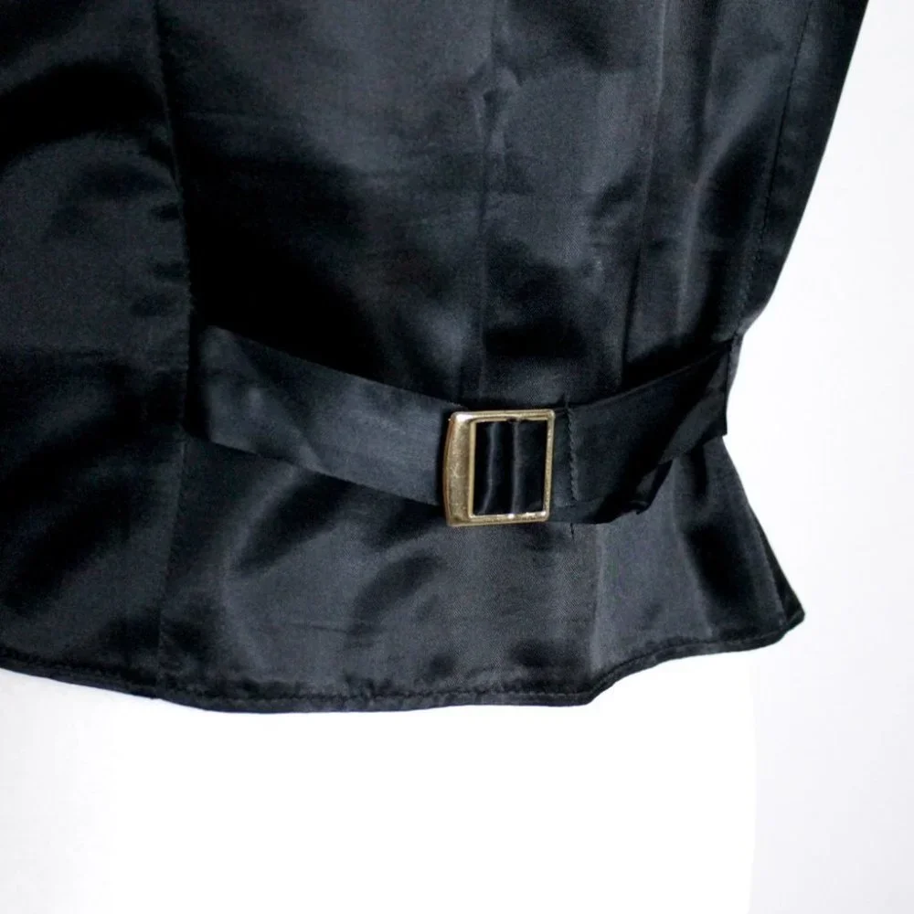 Your Sixth Sense by C&A Gold Black Embroidered Vest Unisex Size 38 - Picture 6 of 13